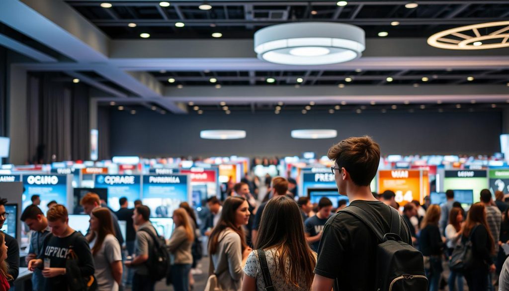 student volunteers at tech events